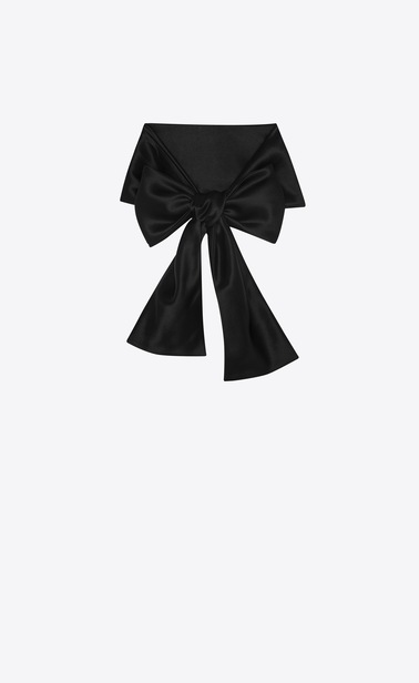 Lavallière en georgette de soie noire